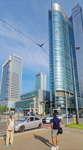 The Rondo 1 office skyscraper, a prominent AAA-class building located in the heart of Warsaw, Poland